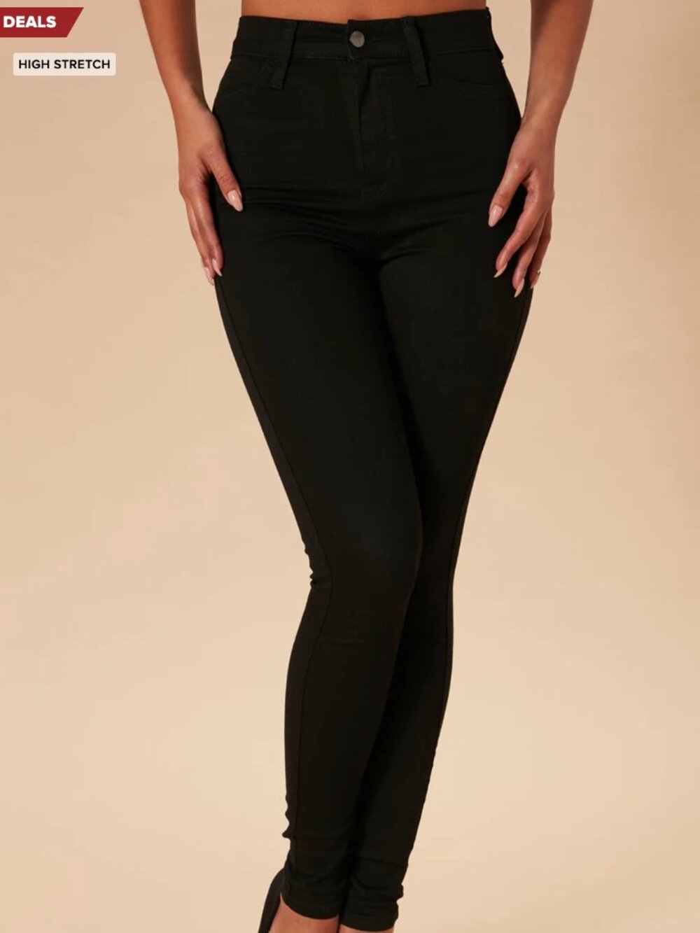 Fashion Nova Classic High Waist Skinny Jeans Black Size 11 NWT